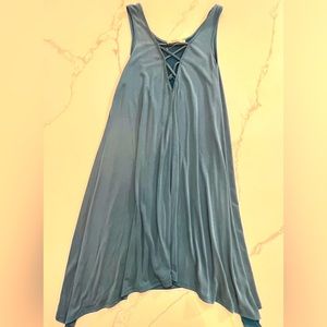 NWT MIKEY & JOEY blue asymmetrical dress size medium